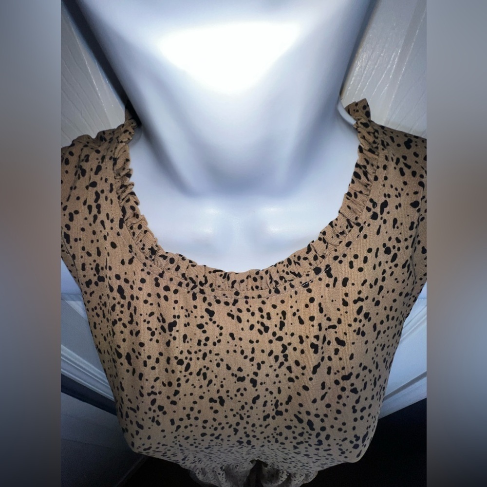 NWT Mittoshop Women’s Small Brown Animal Print Sleeveless Tiered Midi Dress S - Picture 8 of 16